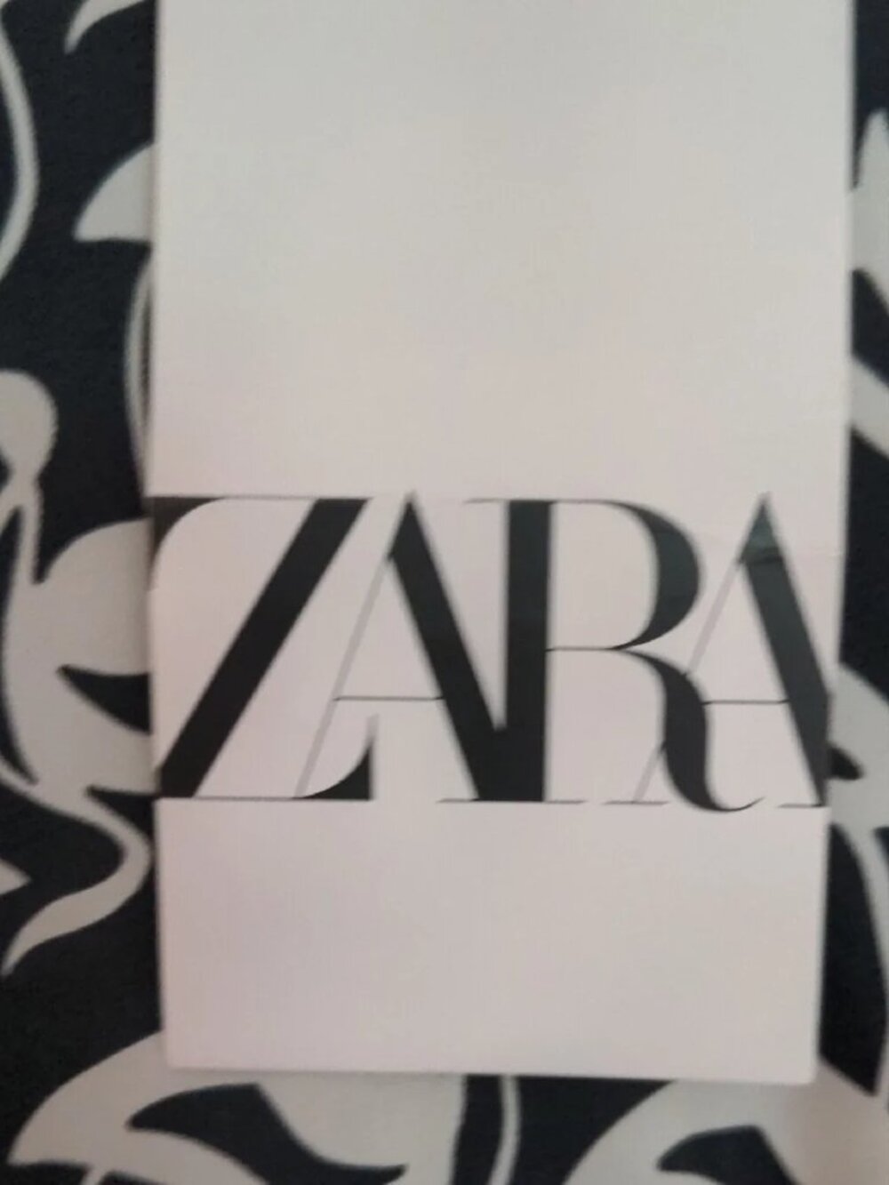 Zara Black White Abstract Print Midi Dress Minimalist Chic Size Small NWT - Picture 8 of 11